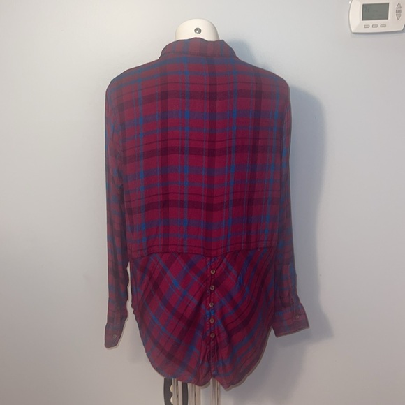 Lucky Brand ladies plaid casual long sleeve button down shirt. Size X-large. - Picture 5 of 11